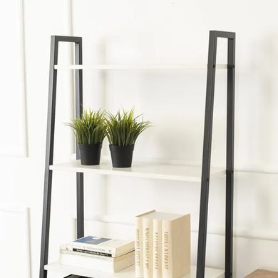 Стелаж MEBEL ELITE ERVA білий / чорний