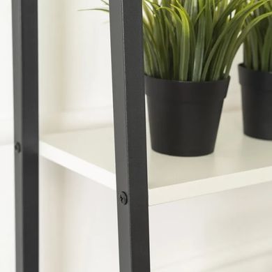 Стелаж MEBEL ELITE ERVA білий / чорний