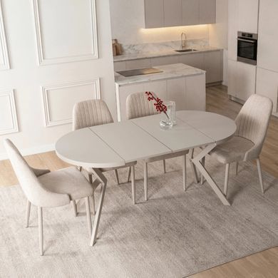 Раскладной обеденный стол MEBEL ELITE DORIAN 80(160)*80 Кашемир/Кашемир