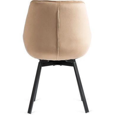 Стул поворотный бархатный MEBEL ELITE LUNA Velvet Бежевый