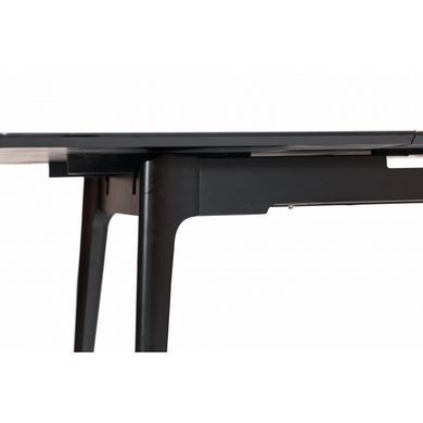 Стіл INTARSIO BERLIN CERAMIC 111(140)*75 сірий мат/чорний каркас
