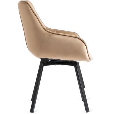 Стул поворотный бархатный MEBEL ELITE LUNA Velvet Бежевый