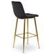 Барный стул бархатный MEBEL ELITE ARIEL Ecru Velvet Черный/Золотой