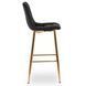 Барный стул бархатный MEBEL ELITE ARIEL Ecru Velvet Черный/Золотой