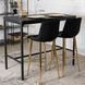 Барный стул бархатный MEBEL ELITE ARIEL Ecru Velvet Черный/Золотой
