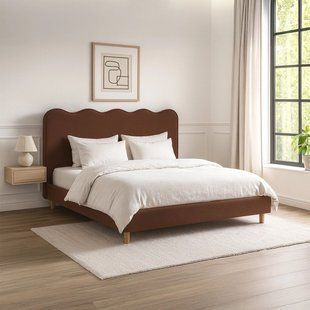 Кровать MEBEL ELITE IZMIR 160x200 см Рыжий
