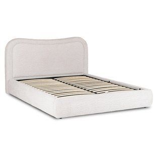 Кровать MEBEL ELITE HAGA Boucle 160x200 см Серый
