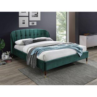 Ліжко Liguria Velvet Зелений 160х200 см SIGNAL