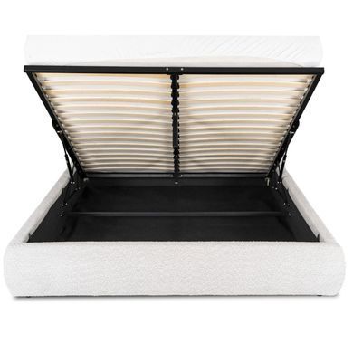 Кровать MEBEL ELITE HAGA Boucle 160x200 см Серый