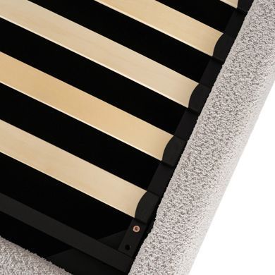 Кровать MEBEL ELITE HAGA Boucle 160x200 см Серый