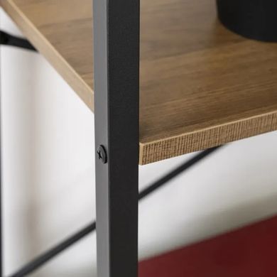 Стелаж MEBEL ELITE ERVA горіх / чорний