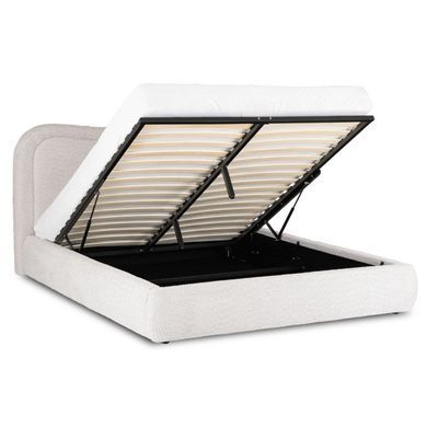 Кровать MEBEL ELITE HAGA Boucle 160x200 см Серый
