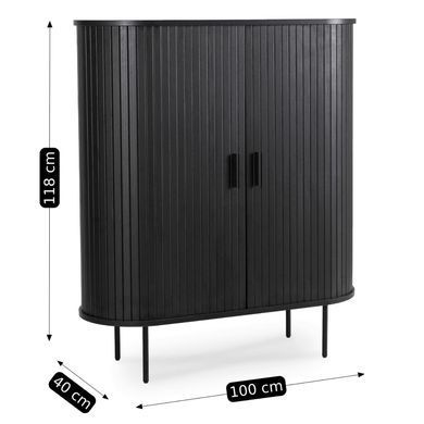 Комод MEBEL ELITE TRISH 100 см Черный