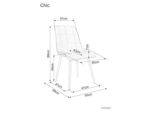 Стул Chic D Velvet Зеленый SIGNAL