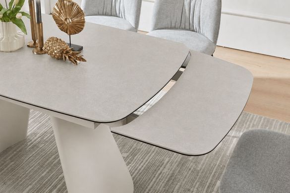 Стіл BROOKLYN CERAMIC 140(200)*80 сірий мат/кашемір