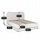 Кровать MEBEL ELITE HAGA Boucle 160x200 см Серый