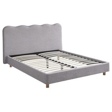 Ліжко MEBEL ELITE IZMIR Boucle 160x200 см Сірий