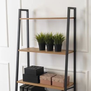 Стелаж MEBEL ELITE ERVA Золотий дуб / Чорний