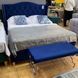Кровать Aspen velvet Синий 160х200 см SIGNAL