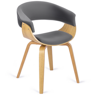 Стул бархатный MEBEL ELITE GARY Velvet Золотой дуб / Серый