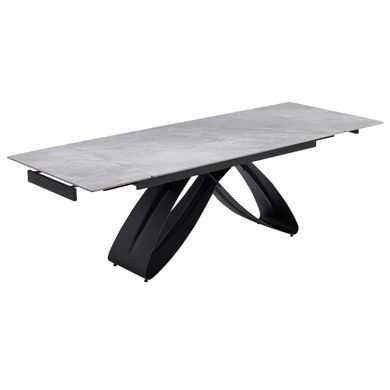Стол раскладной MEBEL ELITE LUIGI 160-240х91 см Серый/Черный