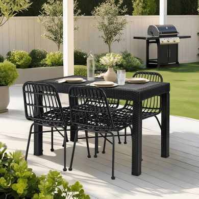 Комплект садових меблів MEBEL ELITE WALDI Чорний