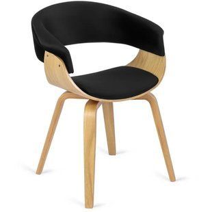 Стул бархатный MEBEL ELITE GARY Velvet Золотой дуб / Черный