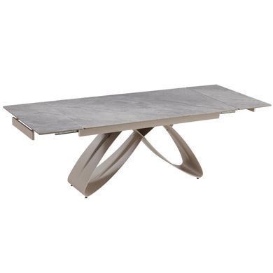 Стіл розкладний MEBEL ELITE LUIGI 160-240 х91 см Сірий/Кремовий