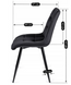 Стул бархатный MEBEL ELITE RIO Velvet Черный