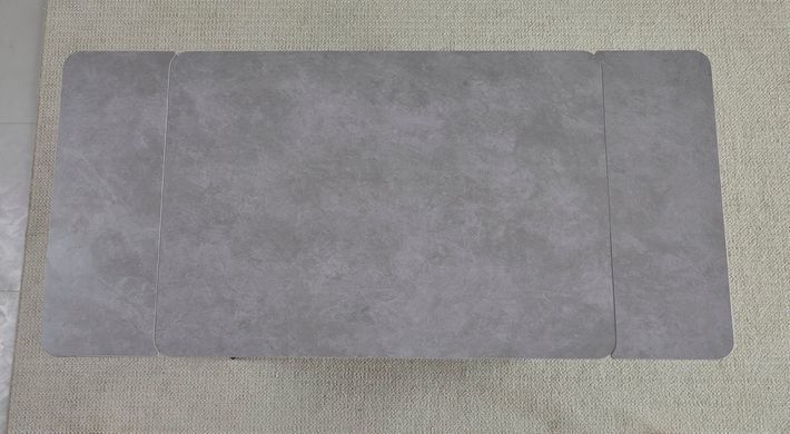 Стіл INTARSIO MADRID CERAMIC 120(180)*85 grigio latte matt/чорний каркас
