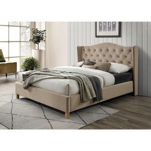 Ліжко Aspen velvet Бежевий 160х200 см SIGNAL