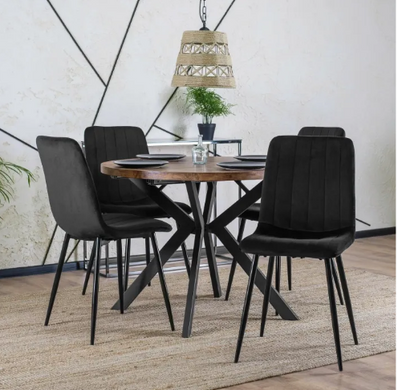 Стіл розкладний круглий MEBEL ELITE LUKAS 100-250х100 см дуб рустик