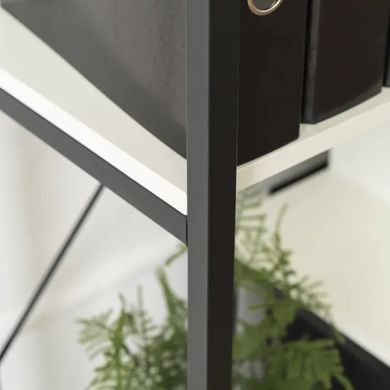 Стелаж MEBEL ELITE TIM білий / чорний