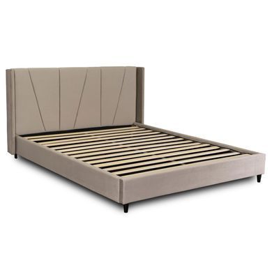 Ліжко MEBEL ELITE SEWILLA Welur 160x200 см Бежевий