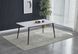 Стіл INTARSIO SABA CERAMIC 130*70 білий глянець/чорний каркас