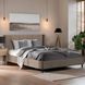 Ліжко MEBEL ELITE SEWILLA Welur 160x200 см Бежевий