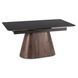 Раскладной обеденный стол MEBEL ELITE LIZBONA 160(200)*90 см Marmur Черный/Орех