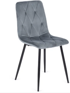 Стул бархатный MEBEL ELITE ROBIN Velvet Серый