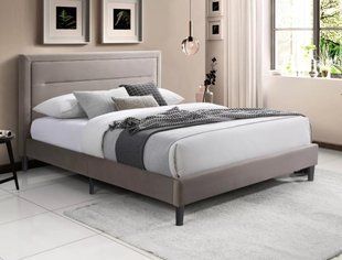 Кровать Malaga Velvet 160*200 см Бежевый SIGNAL