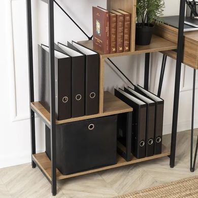 Стелаж MEBEL ELITE TIM горіх / чорний