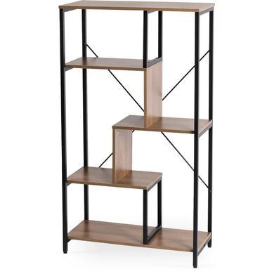 Стелаж MEBEL ELITE TIM горіх / чорний