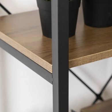 Стелаж MEBEL ELITE TIM горіх / чорний