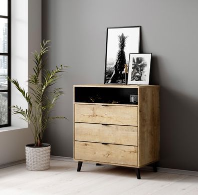 Комод Nest KM-2 Дуб лефкас 80x80 см HALMAR