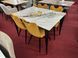 Стіл NORMAN CERAMIC 120*90 gold Phoenix глянець/чорний каркас
