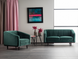 Диван Asprey 2 Velvet Зеленый SIGNAL