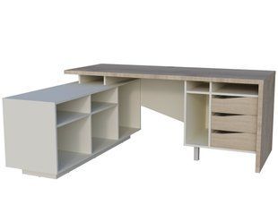 Стіл письмовий CONNECT 1 L SK 1900*786 Дуб кремона котта/Стоун бейж