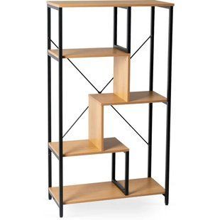 Стелаж MEBEL ELITE TIM Золотий дуб / Чорний