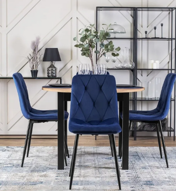 Стілець оксамитовий MEBEL ELITE ROBIN Velvet Темно-синій