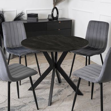 Обідній стіл MEBEL ELITE LAUREN 80 см Чорний
