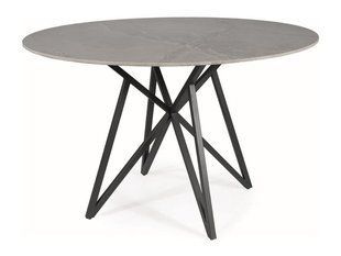 Стол Murano 120x120 см Серый Мрамор / Черный Мат SIGNAL